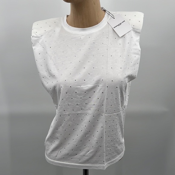 Generation Love White Studded Top - Picture 3 of 16